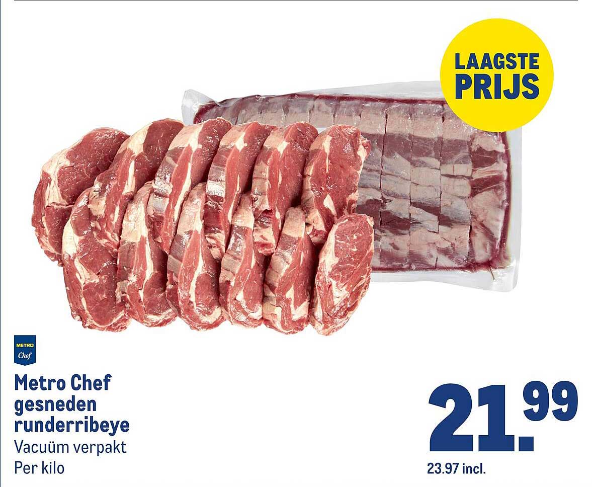 Metro Chef gesneden runderribeye