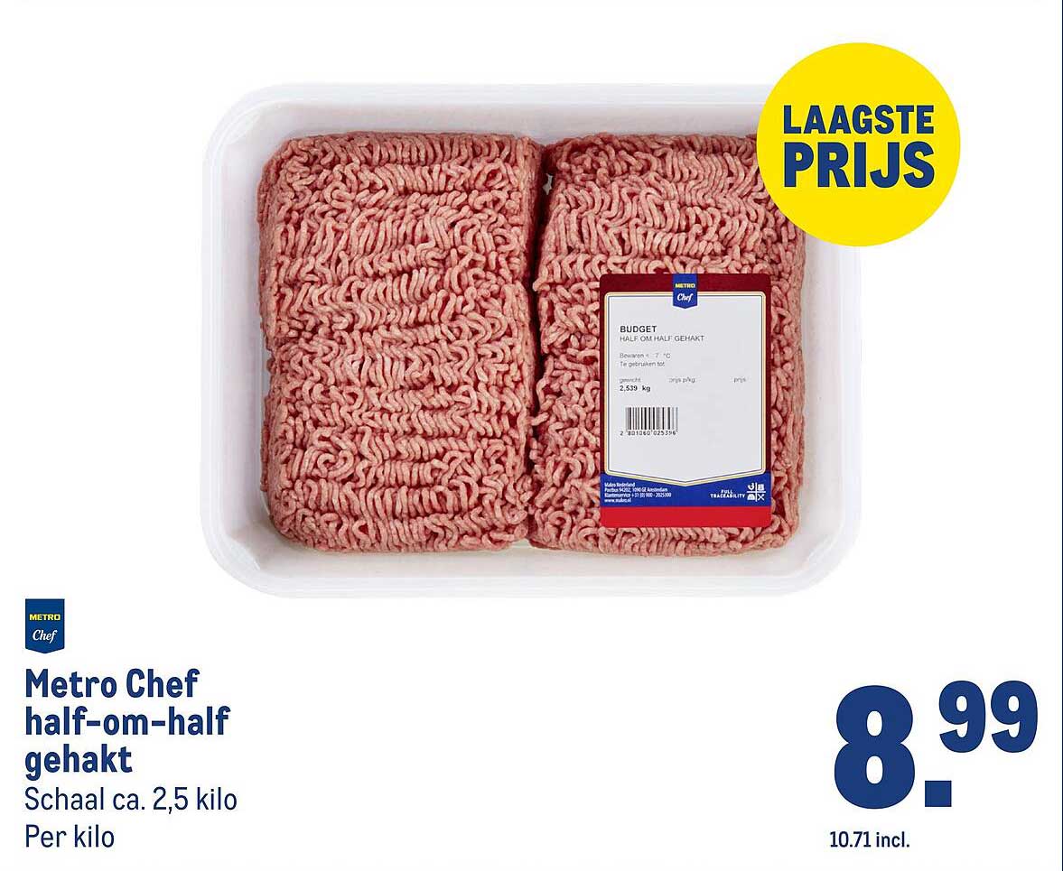 Metro Chef half-om-half gehakt