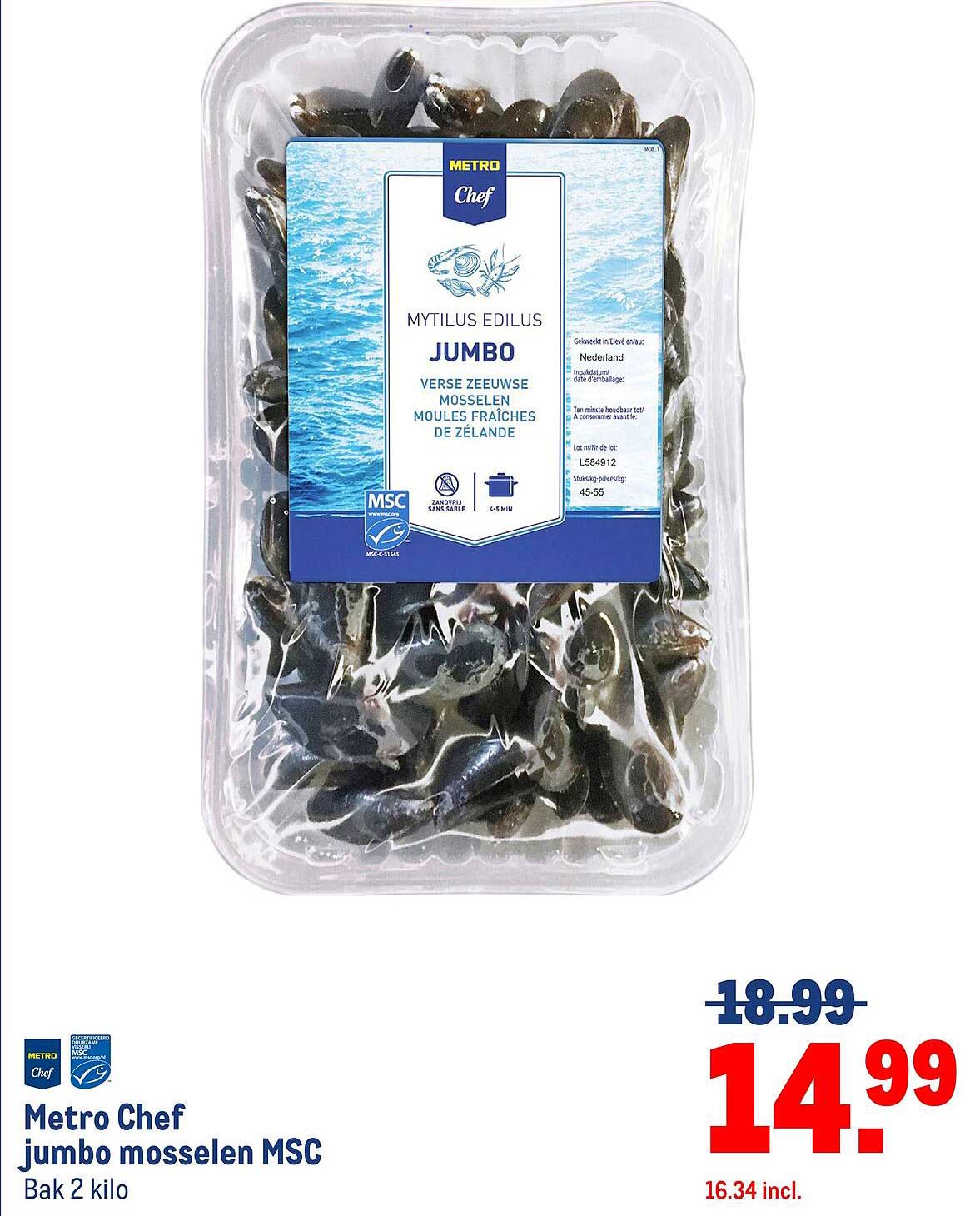 Metro Chef jumbo mosselen MSC