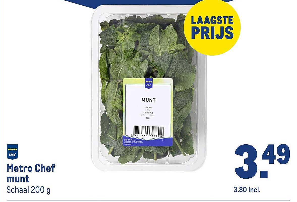 Metro Chef munt Schaal 200 g