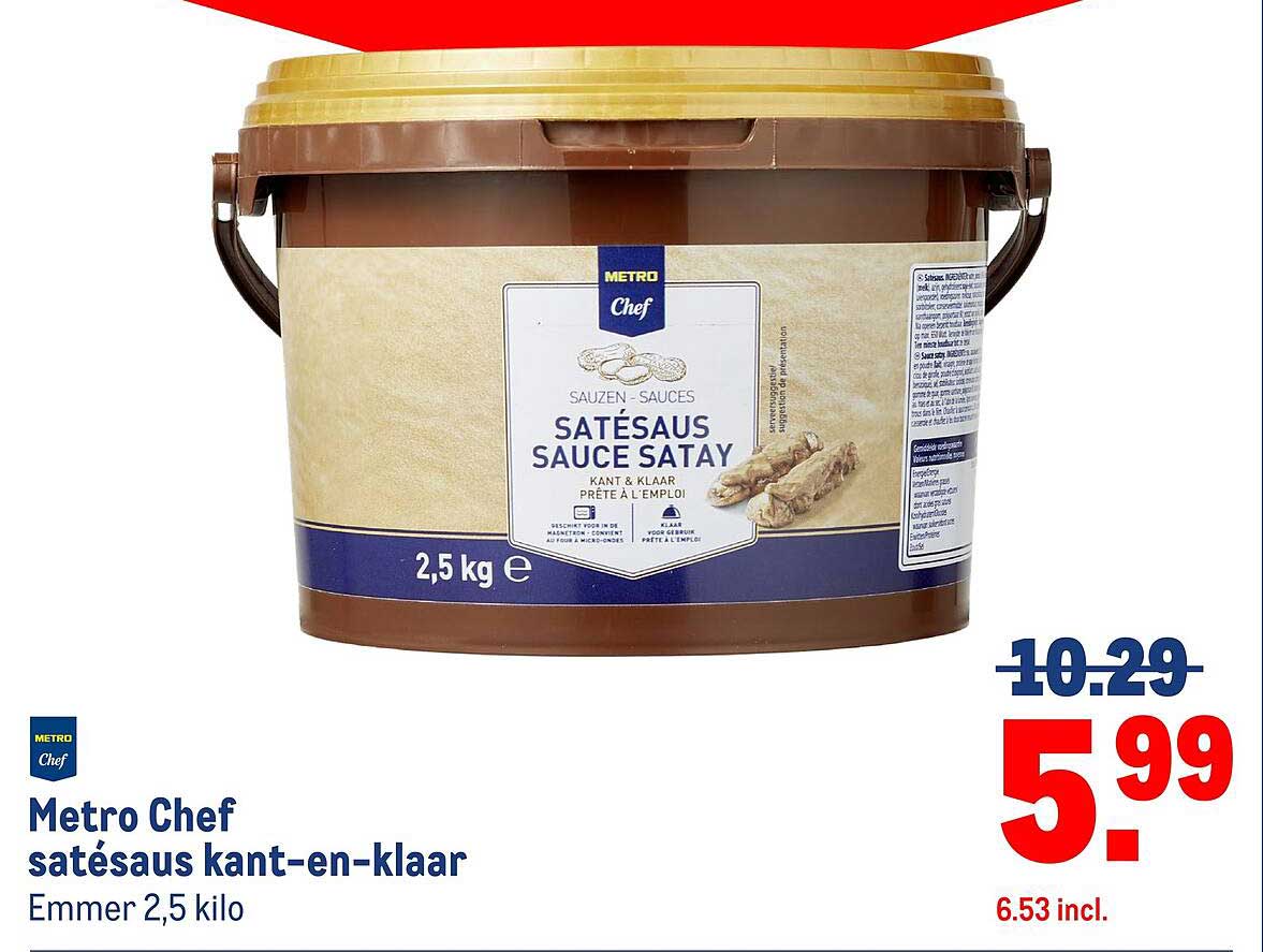 Metro Chef satésaus kant-en-klaar Emmer 2,5 kilo