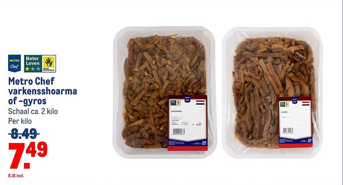 Metro Chef varkensshoarma of -gyros