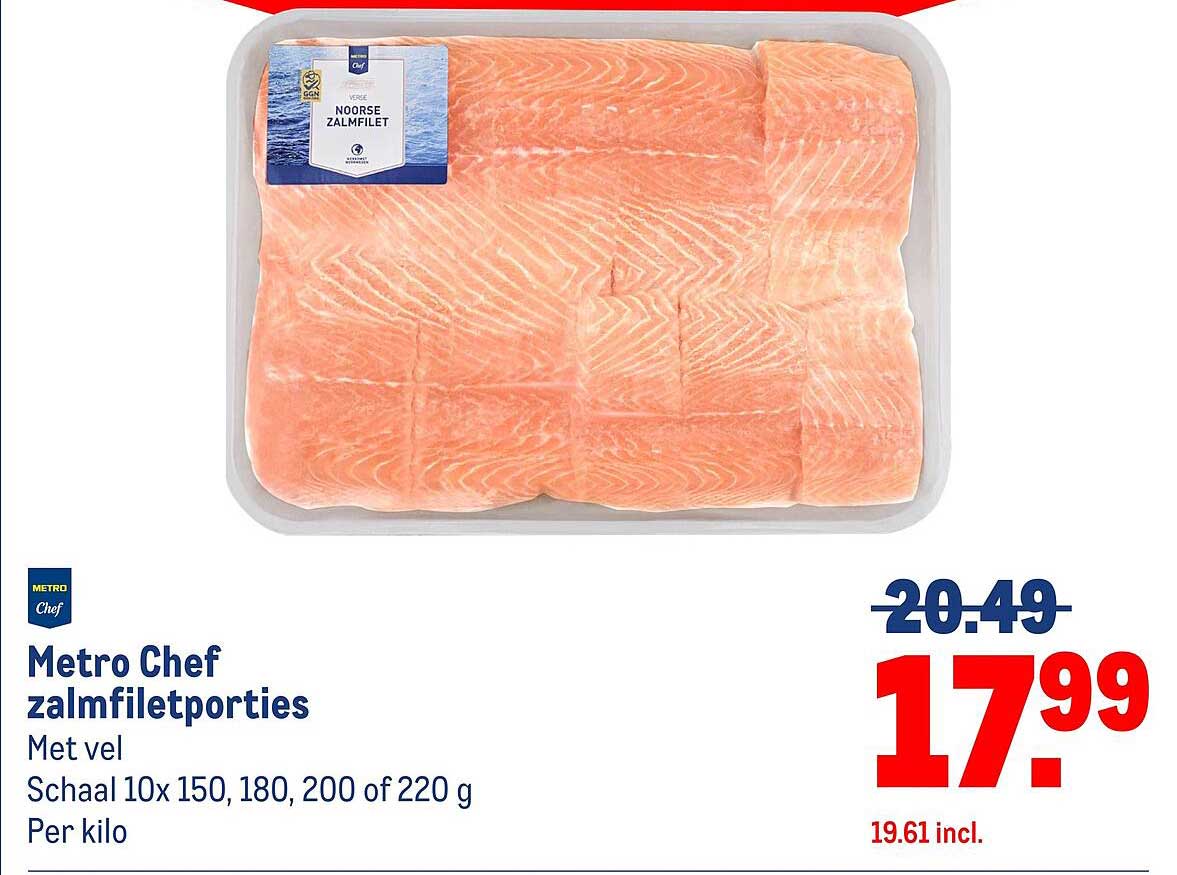 Metro Chef zalmfiletporties
