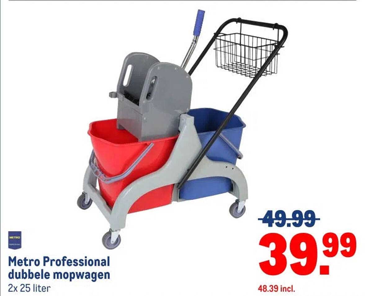 Metro Professional dubbele mopwagen