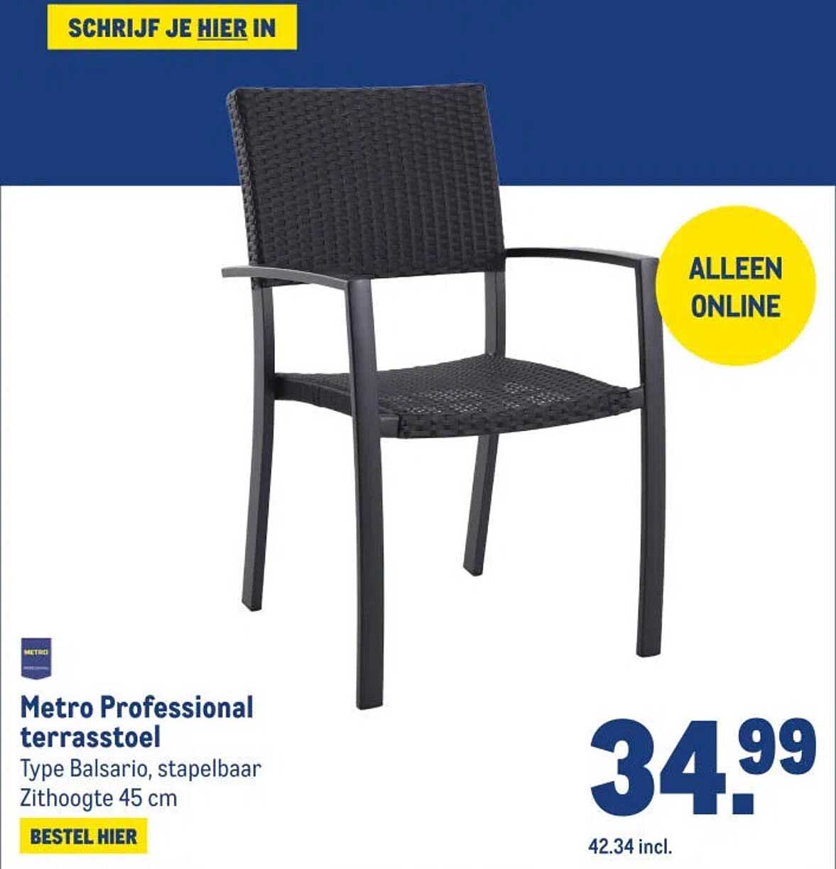 Metro Professional terrasstoel