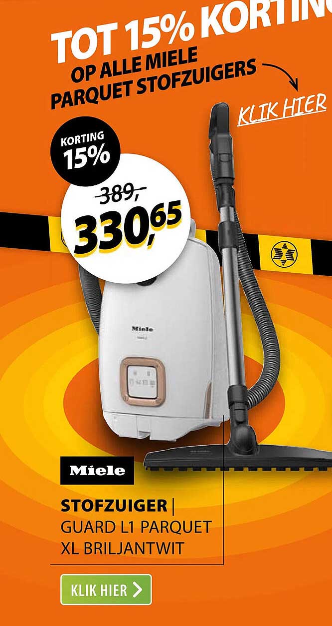 Miele stofzuiger Guard L1 Parquet XL briljantwit
