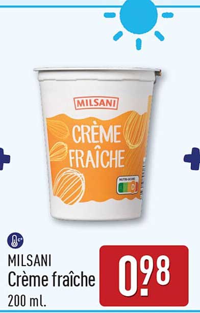 MILSANI Crème fraîche 200 ml.
