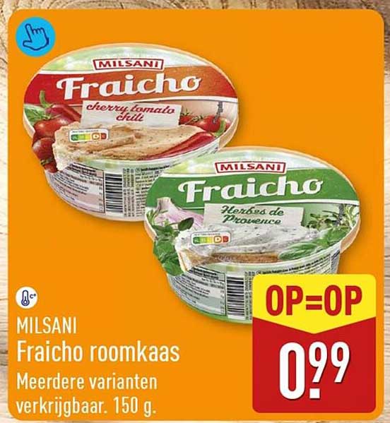 MILSANI Fraicho roomkaas Meerdere varianten verkrijgbaar. 150 g. OP=OP