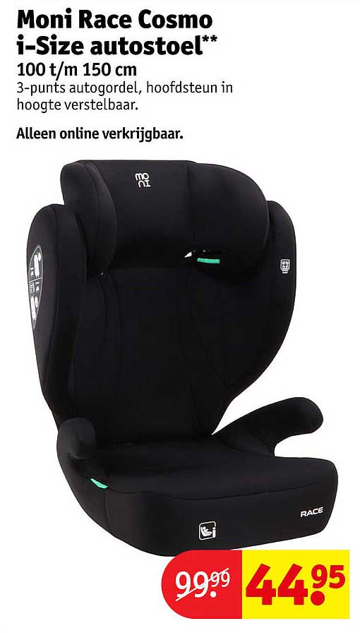 Moni Race Cosmo i-Size autostoel** 100 t/m 150 cm Alleen online verkrijgbaar