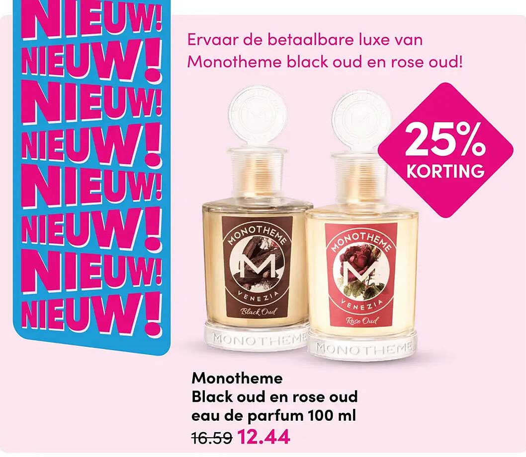 Monotheme Black oud en rose oud eau de parfum 100 ml
