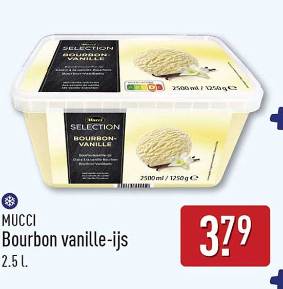 Mucci Bourbon vanille-ijs 2.5 l.