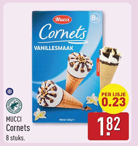 Mucci Cornets Vanillesmaak 8 stuks