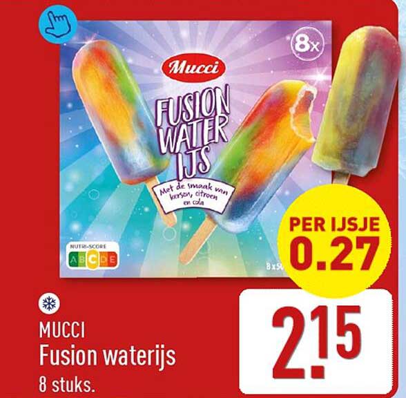 MUCCI Fusion waterijs 8 stuks.