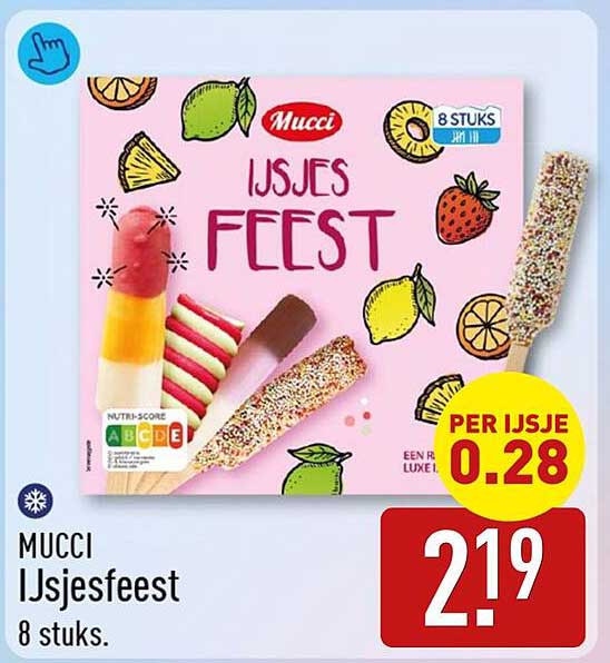 MUCCI Ijsjesfeest 8 stuks.