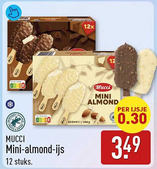 Mucci Mini-almond-ijs 12 stuks
