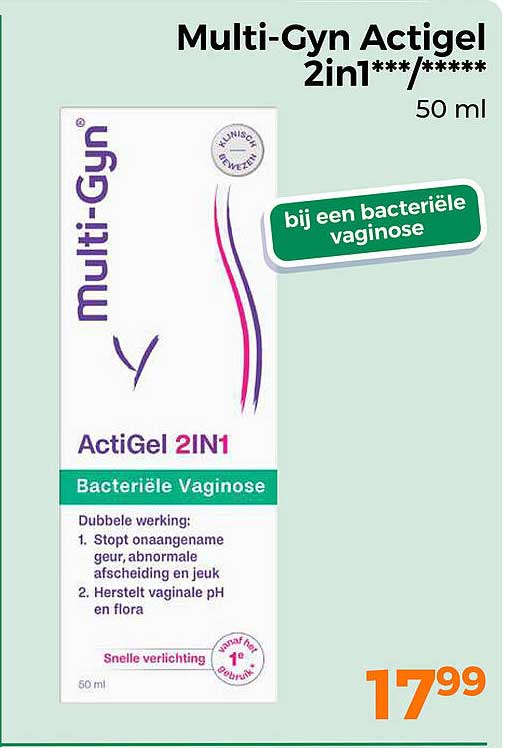 Multi-Gyn ActiGel 2in1****/***** 50 ml bij een bacteriële vaginose