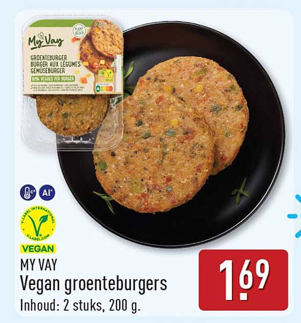 MY VAY Vegan groenteburgers