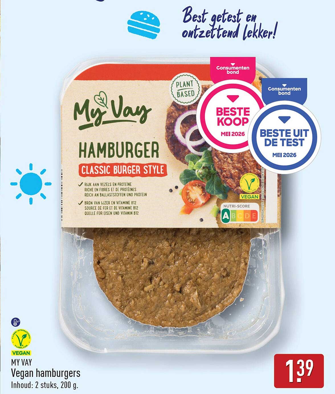 MY VAY Vegan hamburgers