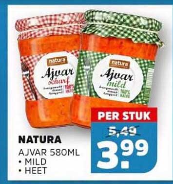 NATURA AJVAR 580ML • MILD • HEET PER STUK