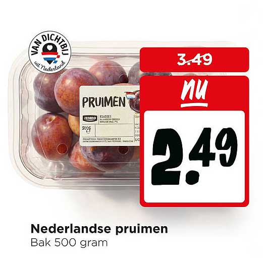 Nederlandse pruimen Bak 500 gram