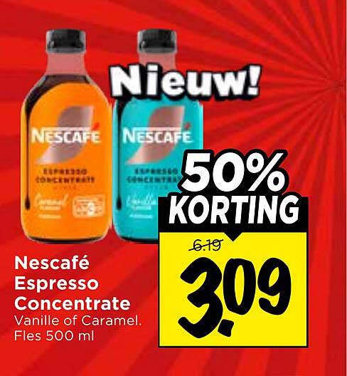 Nescafé Espresso Concentrate Vanille of Caramel. Fles 500 ml