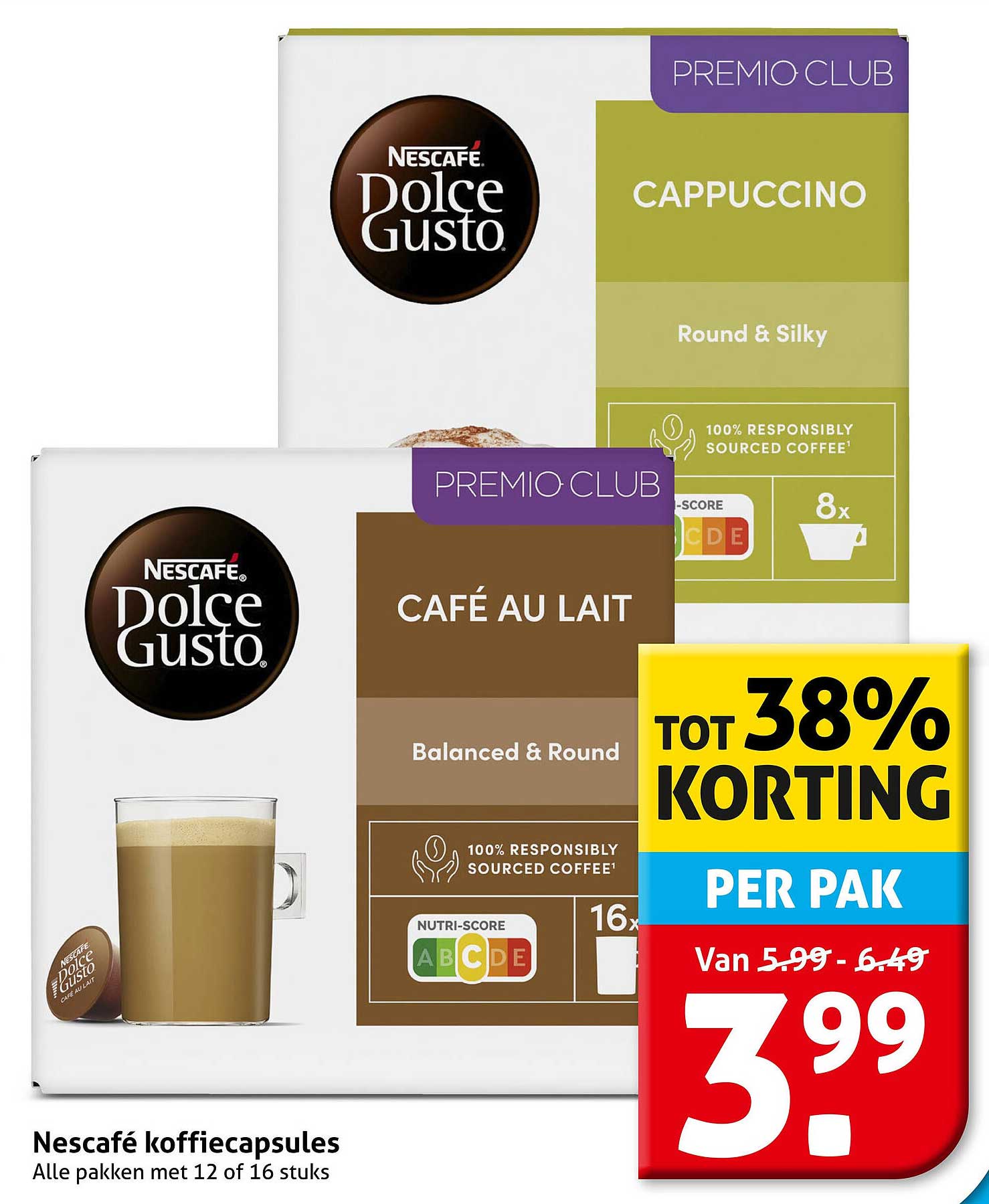 Nescafé koffiecapsules tot 38% korting per pak