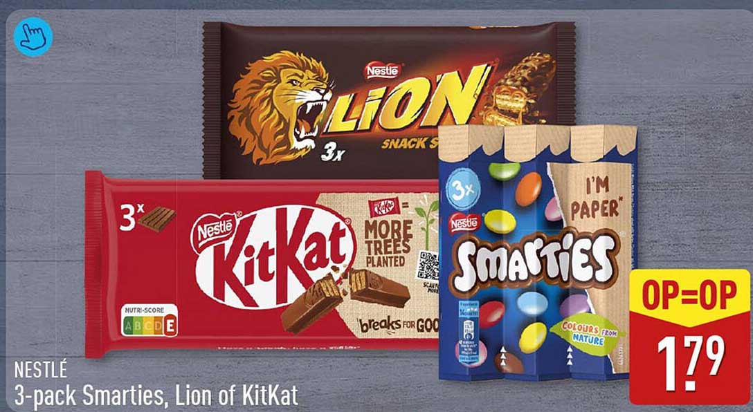 NESTLÉ 3-pack Smarties, Lion of KitKat