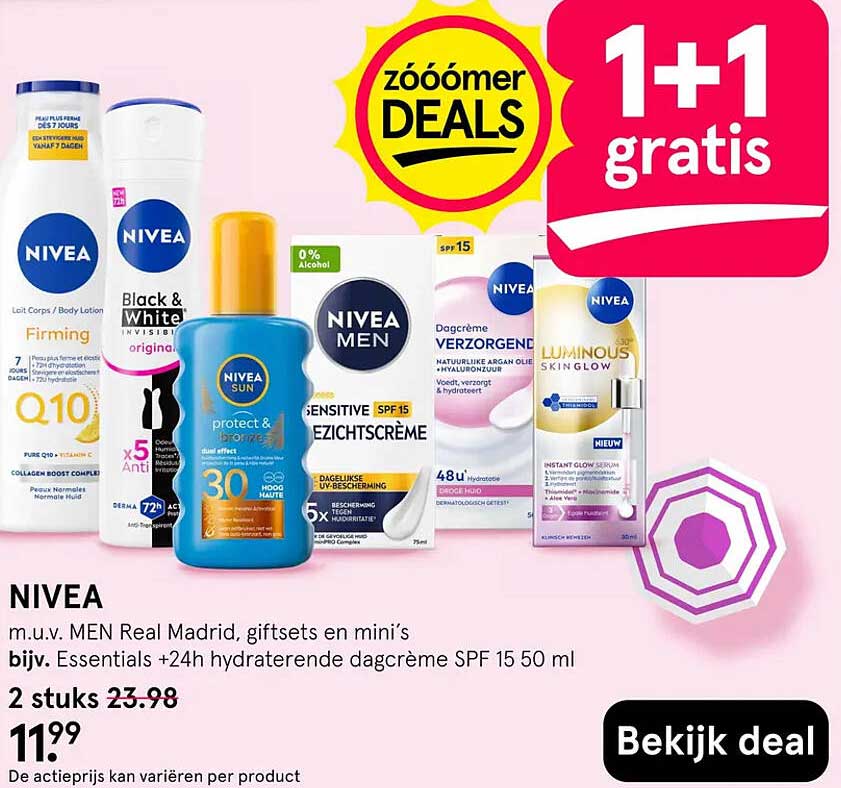 NIVEA 1+1 gratis