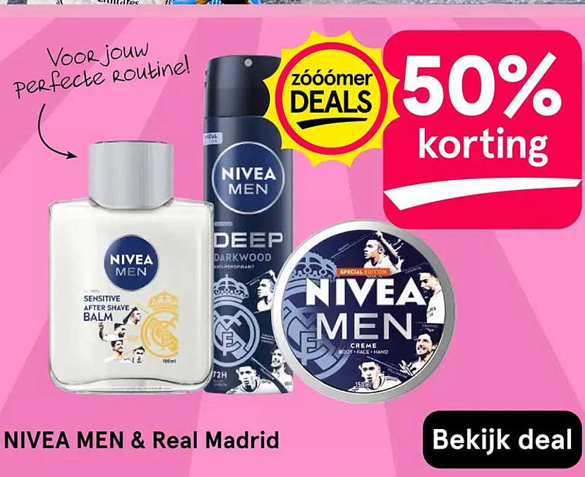NIVEA MEN & Real Madrid 50% korting