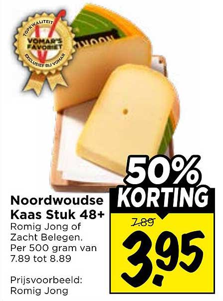Noordwoudse Kaas Stuk 48+ 50% KORTING