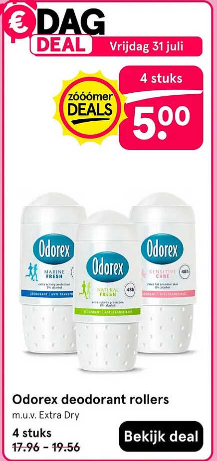 Odorex deodorant rollers
