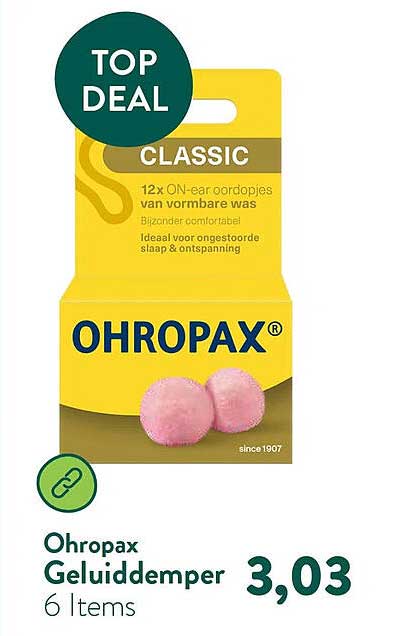 Ohropax Geluiddemper 6 Items