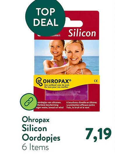Ohropax Silicon Oordopjes 6 Items