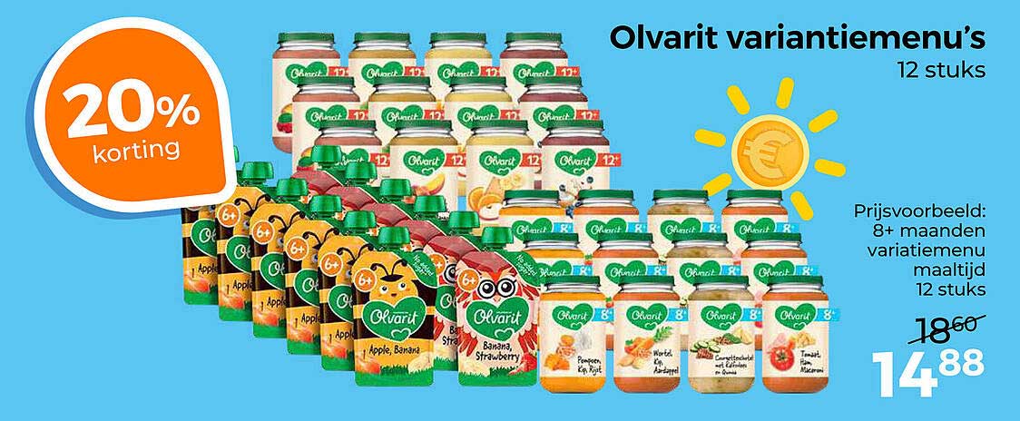 Olvarit variantiemenu’s 12 stuks
