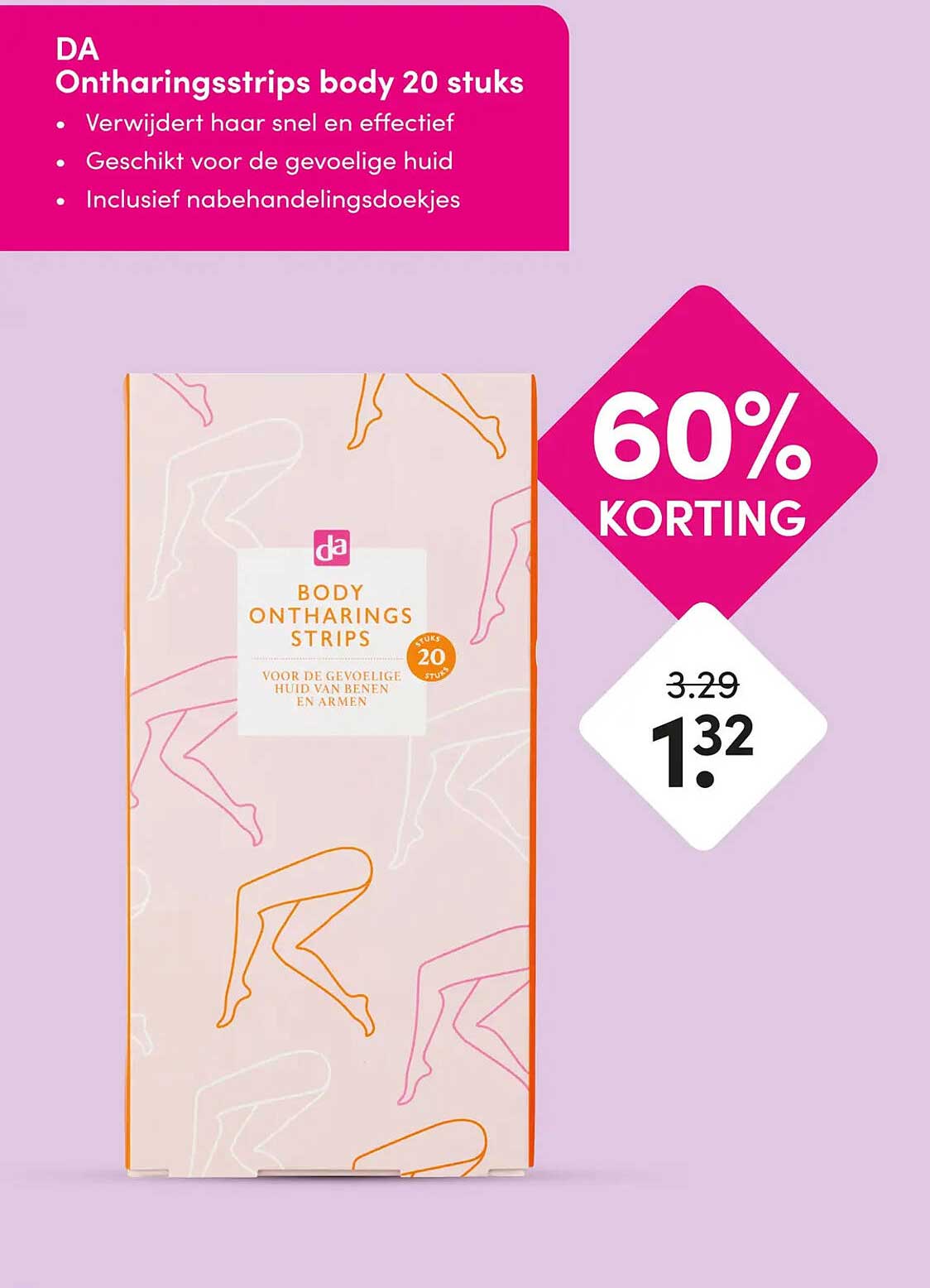 Ontharingsstrips body 20 stuks