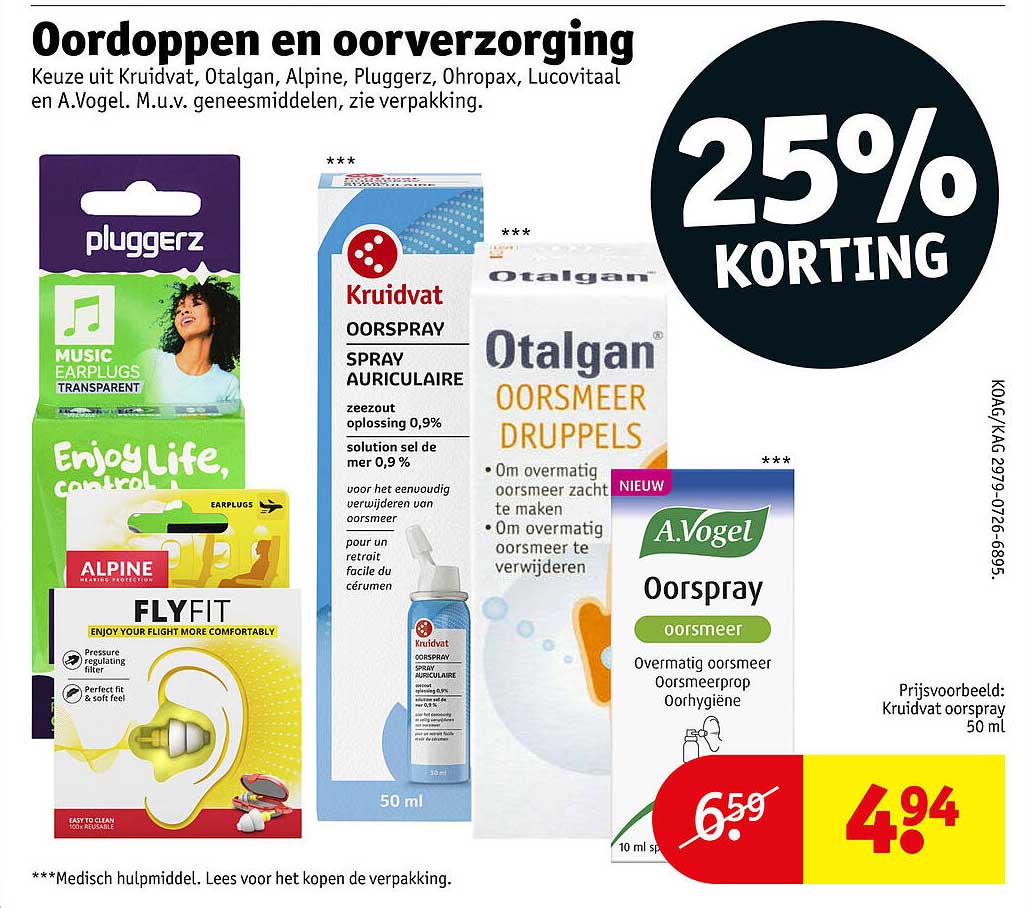 Oordoppen en oorverzorging 25% KORTING