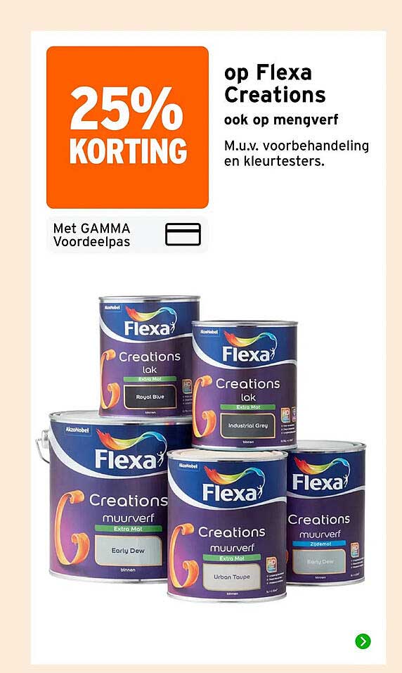 op Flexa Creations ook op mengverf