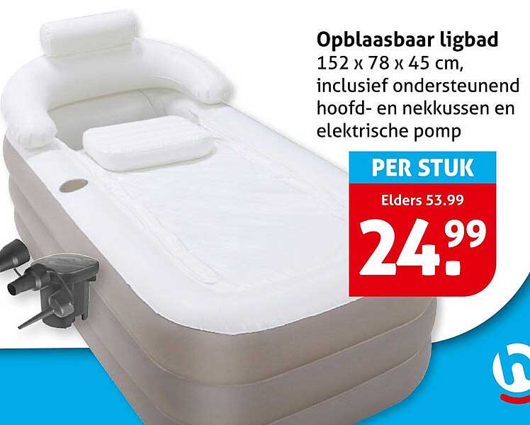 Opblaasbaar ligbad