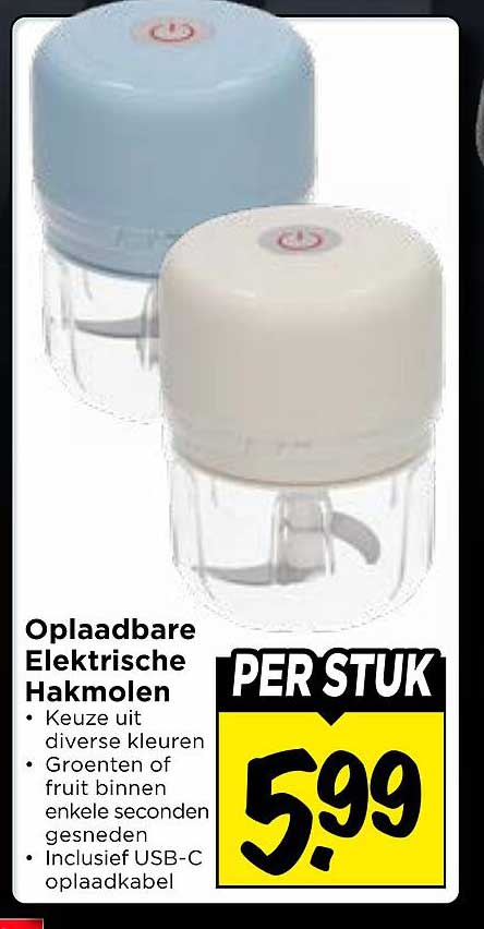 Oplaadbare Elektrische Hakmolen