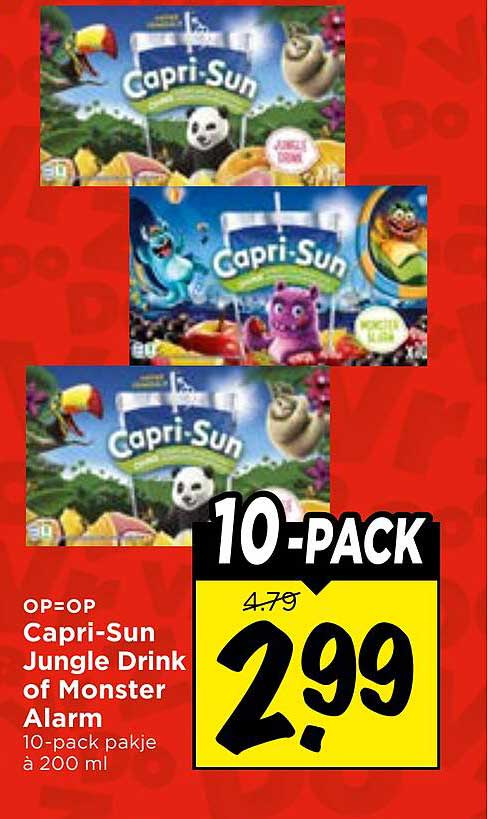 OP=OP Capri-Sun Jungle Drink of Monster Alarm 10-pack pakje à 200 ml 10-PACK