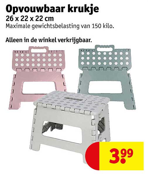 Opvouwbaar krukje