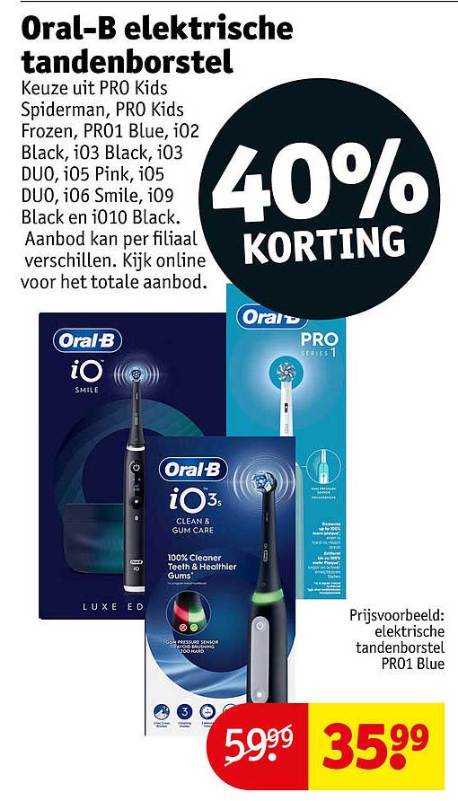 Oral-B elektrische tandenborstel 40% KORTING