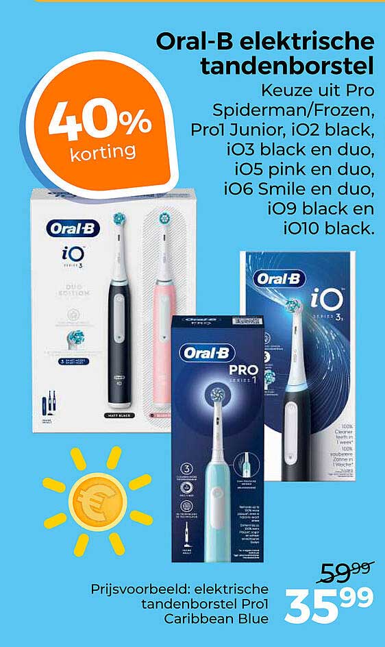 Oral-B elektrische tandenborstel 40% korting