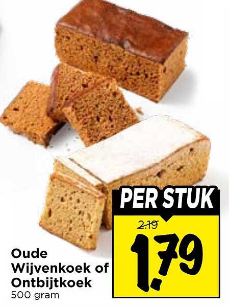 Oude Wivenkoek of Ontbijtkoek 500 gram PER STUK