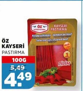 Öz Kayseri Pastirma Rinderschinken Jambon de boeuf 100G