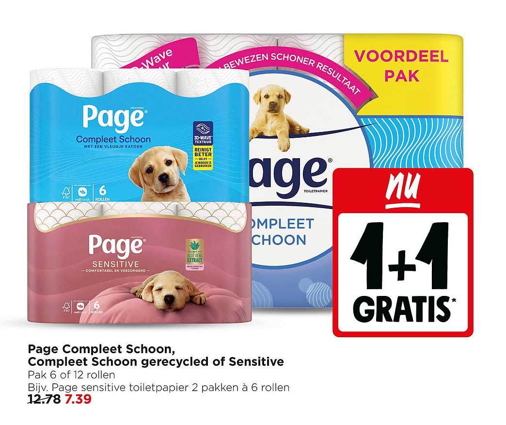 Page Compleet Schoon, Compleet Schoon gerecycled of Sensitive 1+1 gratis