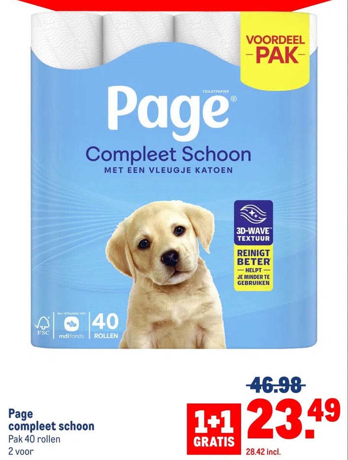 Page compleet schoon Pak 40 rollen 1+1 gratis