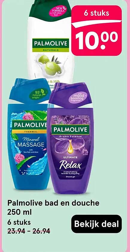 Palmolive bad en douche 250 ml 6 stuks