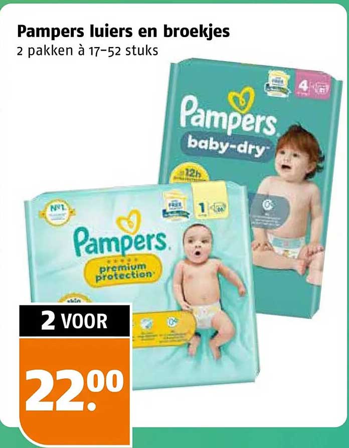 Pampers luiers en broekjes 2 pakken à 17-52 stuks