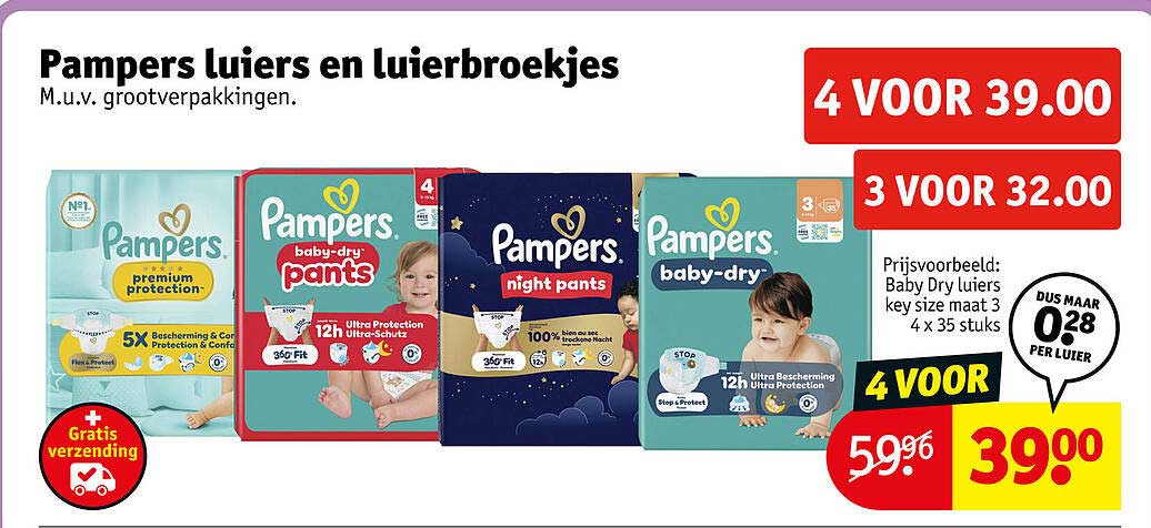 Pampers luiers en luierbroekjes